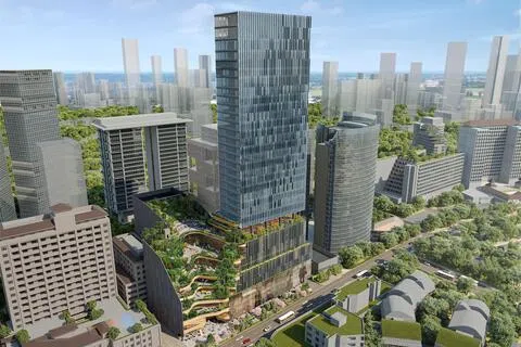 在东陵购物中心原址上新建的综合发展项目，将包含一座剧院和一个当代艺术博物馆。（Pacific Eagle Real Estate提供）